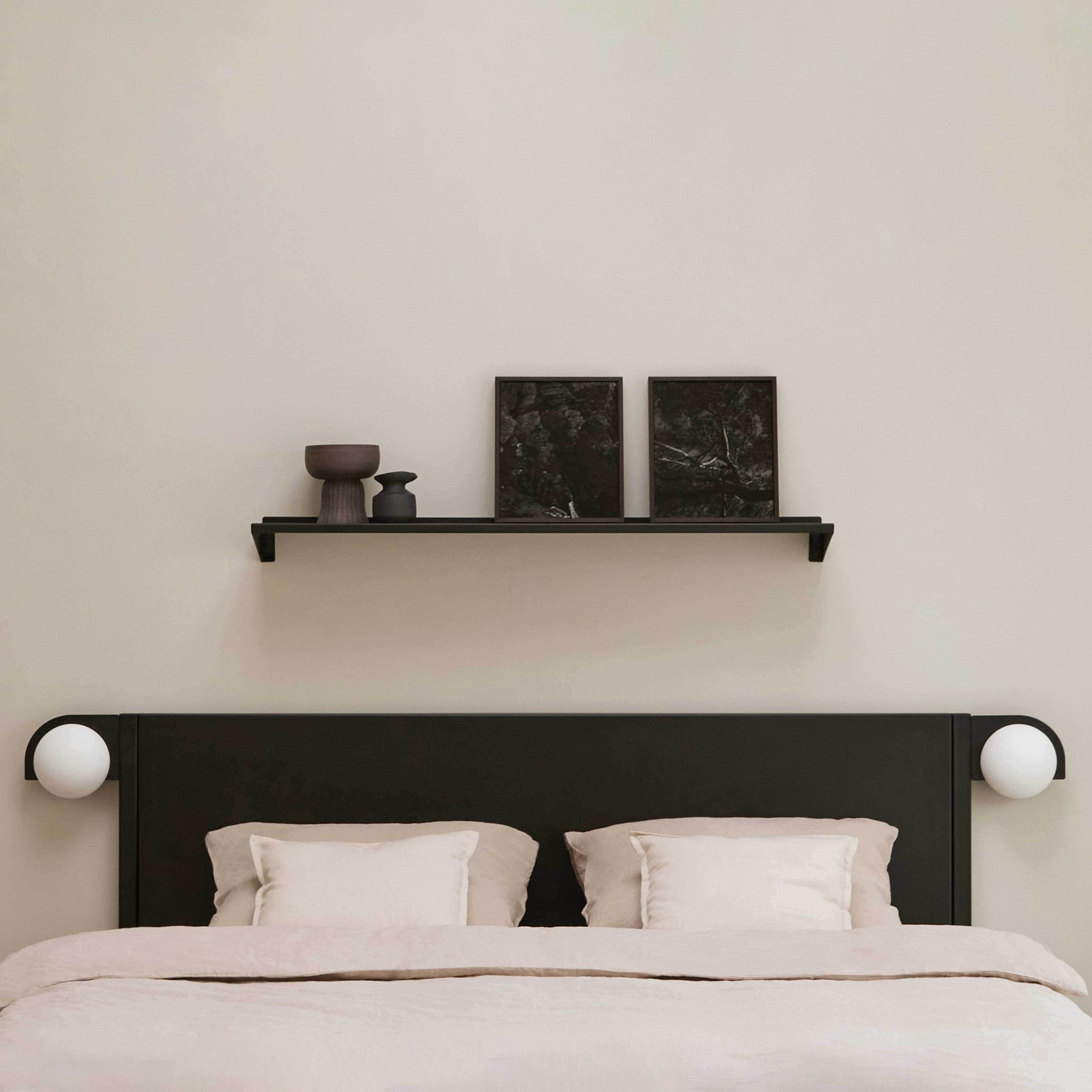 Afbeelding close-up stalen hoofdbord headboard Bedframe °01 / °02 + board Black / Zwart Robuust Amsterdam